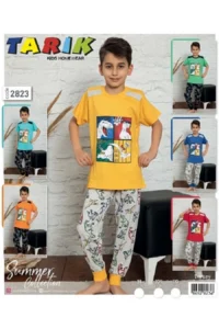 Tarık Boys' Pajama Set Karma Dino-100% Cotton - Image 3