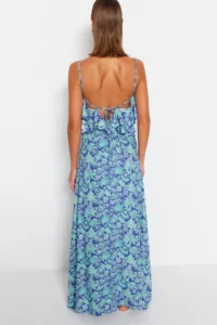 TRENDYOLMİLLA Mint Weaving with flywheel Beach Midi Dress - Image 5