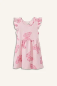 DeFacto Patterned Short Sleeve Dress Baby Girl