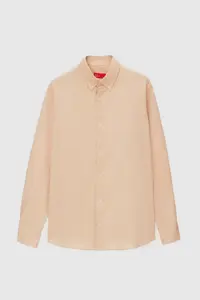 D'S Damat Ds Damat Comfort Mink Button Collar Relaxed Cut Linen Look 100% Cotton Shirt - Image 5