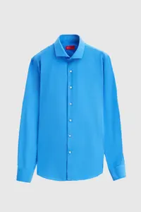 D'S Damat Ds Damat Slim Fit Blue Classic Tie Holder Long Sleeve Easily Ironable Shirt - Image 5