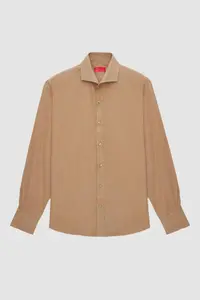 D'S Damat Ds Damat Slim Fit Brown Classic Tie Holder Long Sleeve Easily Ironable Shirt - Image 5