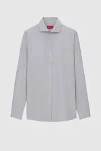D'S Damat Ds Damat Slim Fit Gray Classic Tie Holder Long Sleeve Easily Ironable Shirt - Image 5