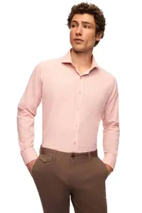 D'S Damat Slim Fit Dusty Rose Italian Collar Slim Cut Classic Tie Long Sleeve Easy to Iron - Image 3