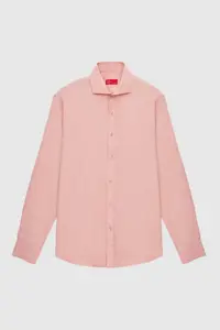 D'S Damat Slim Fit Dusty Rose Italian Collar Slim Cut Classic Tie Long Sleeve Easy to Iron - Image 5
