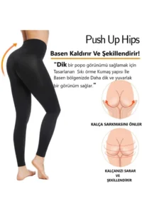 MİSTİRİK Fury Model Corset Sports Tights Firming Tights with Effective Belly Melting Tight Tights Black Color - Image 4