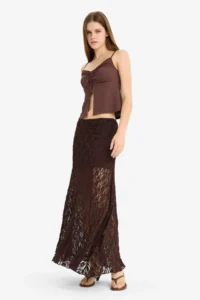 DeFacto High Waist Lace Maxi Skirt - Image 2
