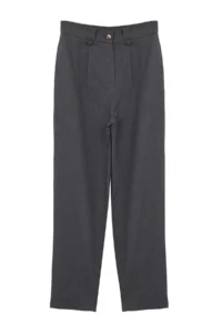TRENDYOLMİLLA Anthracite Carrot High Waist polyviscone Weaving Dress Pants - Image 6