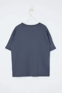 Trendyol Curve Anthracite Wide Pattern Printed 100% Cotton Plus Size Knitting T-Shirt - Image 3