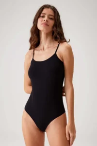 Pierre Cardin 2-Piece Economical Pack Black 3004 Thin Strap Basic Cotton Snap Fastener Body / Undershirt Set - Image 2