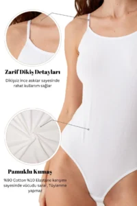 Pierre Cardin 2-Piece Economical Pack White 3004 Thin Strap Basic Cotton Snap Fastener Body / Undershirt Set - Image 5