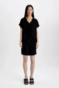 DeFacto High Waist Short Leg Belmando Basic Straight Shorts I6760az24hs - Image 2