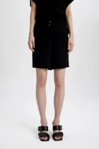 DeFacto High Waist Short Leg Belmando Basic Straight Shorts I6760az24hs - Image 5