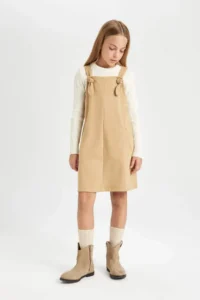 DeFacto Girls' with pocket Dungarees Dress - Image 3