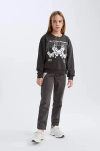 DeFacto Girl's Elastic Waist Jogger Sweatpants - Image 3