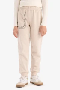 DeFacto Printed Elastic Waist Jogger Sweatpants Girls - Image 3
