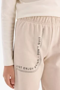 DeFacto Printed Elastic Waist Jogger Sweatpants Girls - Image 4