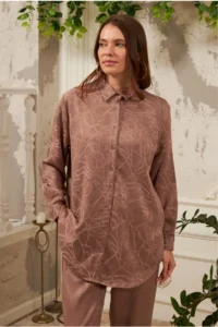 FEMELLE Women Standard Bodysuit Oversized Shirt