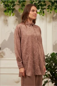 FEMELLE Women Standard Bodysuit Oversized Shirt - Image 4
