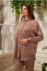 FEMELLE Women Standard Bodysuit Oversized Shirt - Image 5