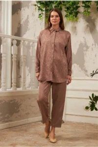 FEMELLE Women Standard Bodysuit Oversized Shirt - Image 7