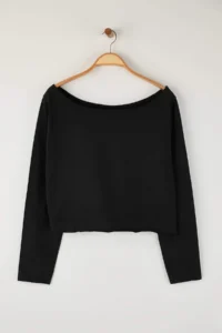 Trendyol Curve Multicolored 2 Sets Paket 100% Cotton Asymmetric Boat Neck Crop Knitting T-Shirt - Image 12