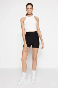 TRENDYOLMİLLA Black-Stone 2 Sets Paket Shaping Knitting Sports Shorts/Short Leggings - Image 5