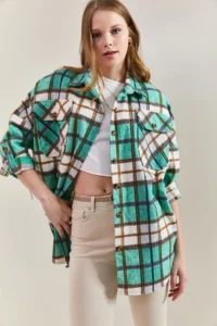 Bianco Lucci Women Patterned LONG Shirt