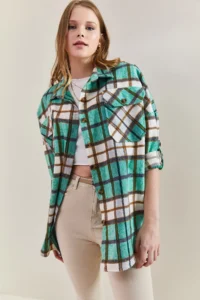 Bianco Lucci Women Patterned LONG Shirt - Image 2