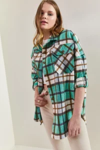 Bianco Lucci Women Patterned LONG Shirt - Image 4