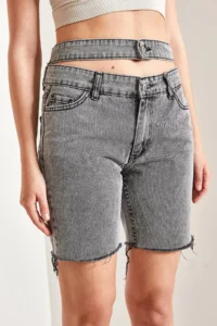 Bianco Lucci Women Patterned jeans Shorts - Image 3