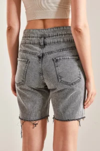 Bianco Lucci Women Patterned jeans Shorts - Image 4