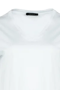 Trendyol Curve White V-neck Basic 100% Cotton Knitting T-Shirt - Image 7