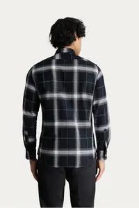 Kiğılı Long Sleeve Slim Fit Slim Fit Plaid Lumberjack Cotton Shirt - Image 3