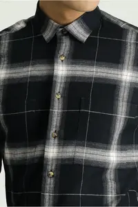 Kiğılı Long Sleeve Slim Fit Slim Fit Plaid Lumberjack Cotton Shirt - Image 4