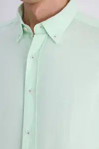 D'S Damat Ds Damat comfort Green dobby 100% Cotton Shirt - Image 2