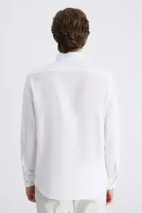 D'S Damat Ds Damat comfort White dobby 100% Cotton Shirt - Image 3