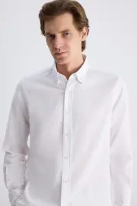 D'S Damat Ds Damat comfort White dobby 100% Cotton Shirt - Image 4