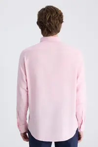 D'S Damat Ds Damat comfort Pink dobby 100% Cotton Shirt - Image 3
