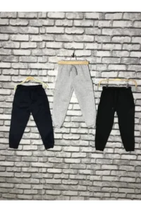twins tailors Children's Sweatpants Triple Pack (Black, Grey, Navy Blue)