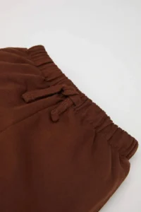 DeFacto D5645 Brown Baby Boy Label Printed Sweatpants with Elastic Waist and Cargo Pocket - Image 2