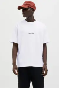 Jack & Jones Bisiklet Yaka Beyaz Erkek T-Shirt 12282892_JORNORREBRO EMB TEE SS CRE - Image 7