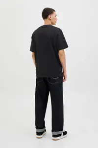 Jack & Jones Bisiklet Yaka Siyah Erkek T-Shirt 12282892_JORNORREBRO EMB TEE SS CRE - Image 2