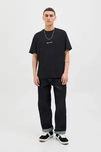 Jack & Jones Bisiklet Yaka Siyah Erkek T-Shirt 12282892_JORNORREBRO EMB TEE SS CRE - Image 6