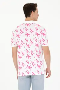 US Polo Assn. Men Pink Polo Shirt Collar T-Shirt - Image 5
