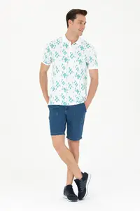 US Polo Assn. Men Mint Polo Shirt Collar T-Shirt - Image 4