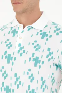 US Polo Assn. Men Mint Polo Shirt Collar T-Shirt - Image 7