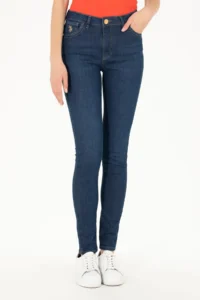 US Polo Assn. Women Dark Blue skinny Fit Jeans Pants - Image 2