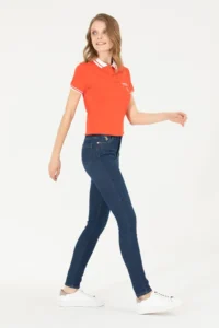 US Polo Assn. Women Dark Blue skinny Fit Jeans Pants - Image 3