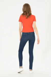 US Polo Assn. Women Dark Blue skinny Fit Jeans Pants - Image 4